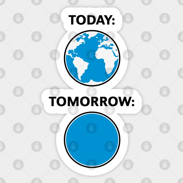 Today – Tomorrow / Globe (Climate Change / 3C) Sticker by MrFaulbaum